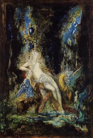 Gustave Moreau - Fee_griffons(1876)